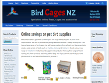 Tablet Screenshot of birdcages.co.nz